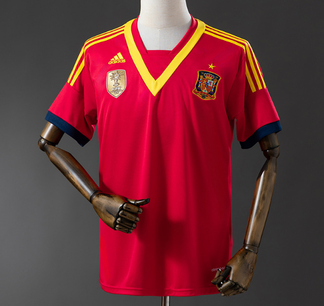 Retro Spain 2013 Home Soccer Jersey