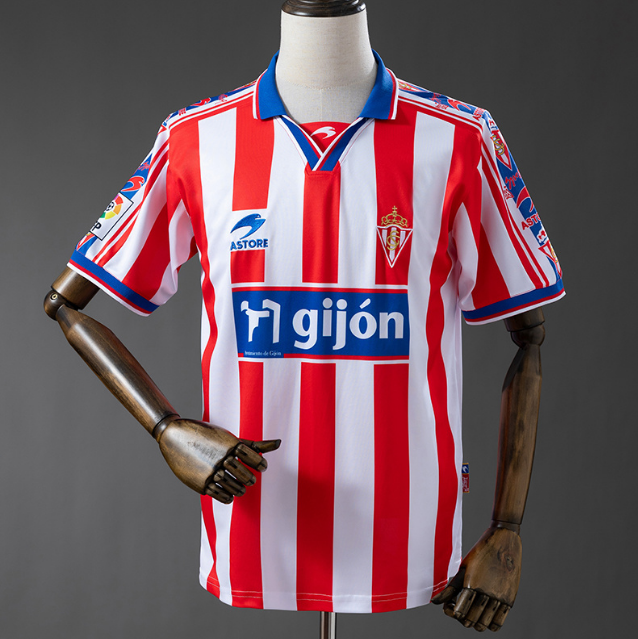 Retro Sporting Gijon 1999-2000 Home Soccer Jersey