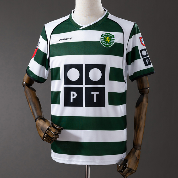 Retro Sporting Lisbon 2001-2003 Home Soccer Jersey