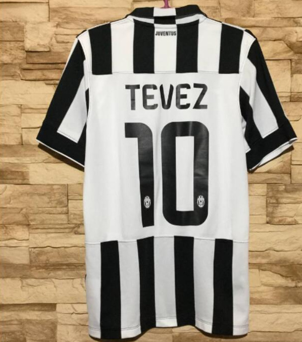 Retro TEVEZ #10 Juventus 2014-15 Home Soccer Jersey