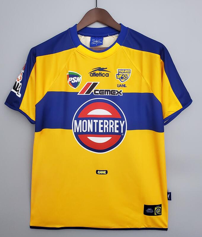 Retro Tigres UANL 2001-02 Home Soccer Jersey