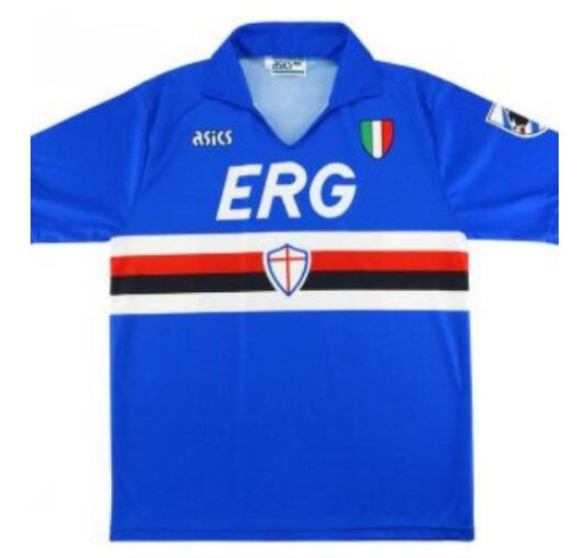 Retro UC Sampdoria 1990-1991 Home Soccer Jersey