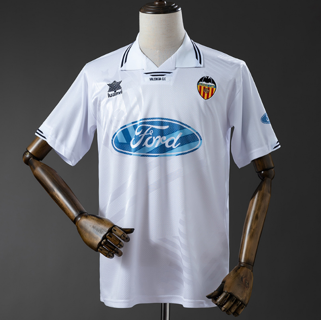 Retro Valencia 1995-96 Home Soccer Jersey