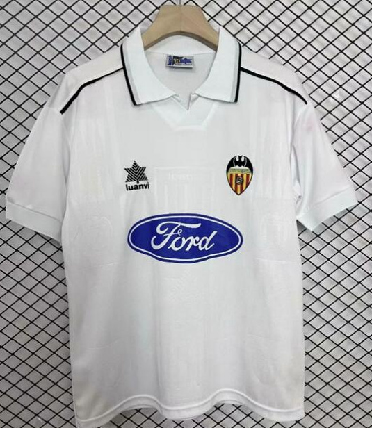 Retro Valencia 1996-97 Home Soccer Jersey