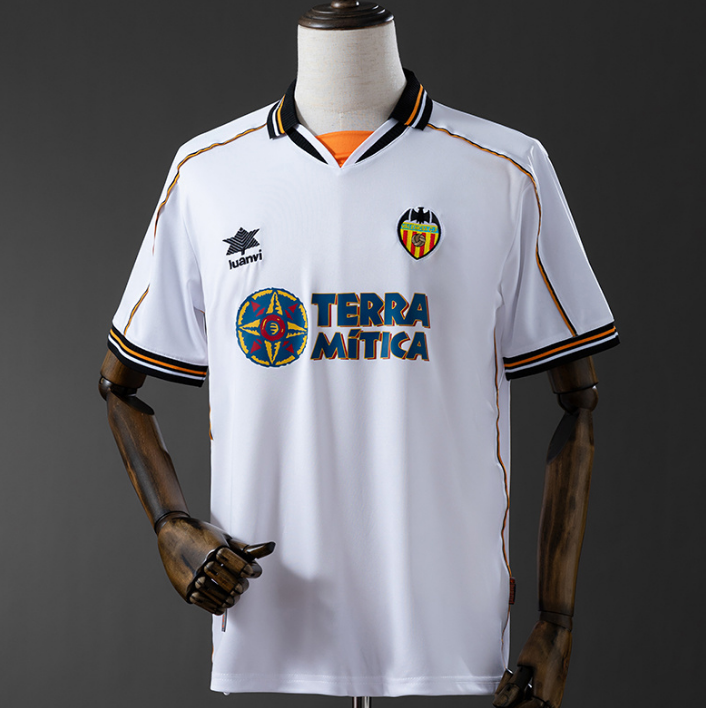 Retro Valencia 1999-2000 Home Soccer Jersey