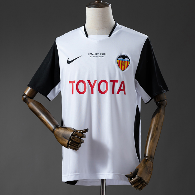 Retro Valencia 2003-04 Home Soccer Jersey