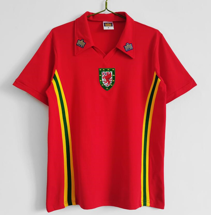 Retro Wales 1976-79 Home Soccer Jersey
