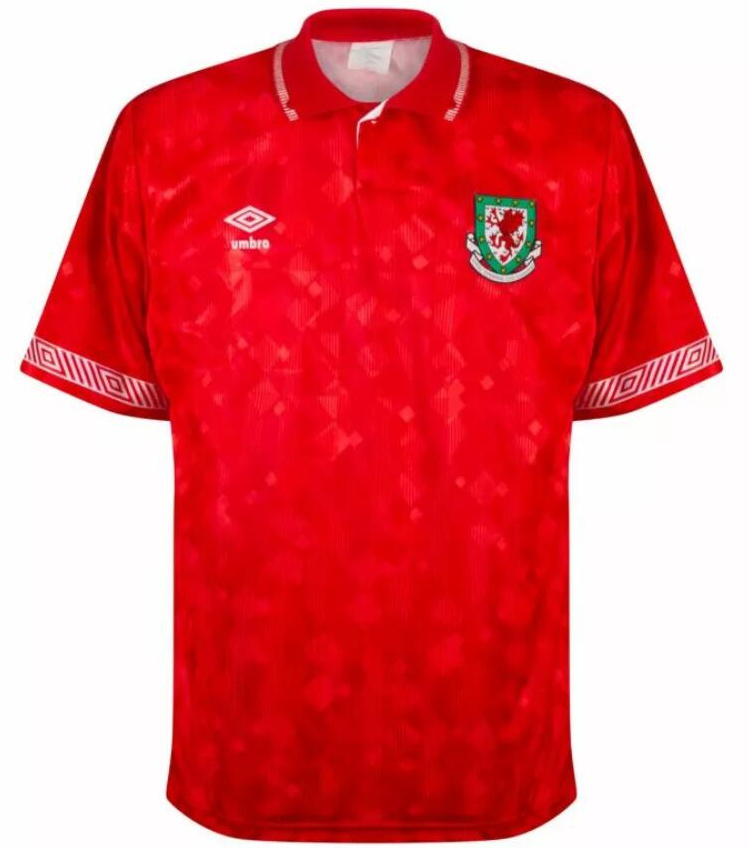 Retro Wales 1991 Home Soccer Jersey