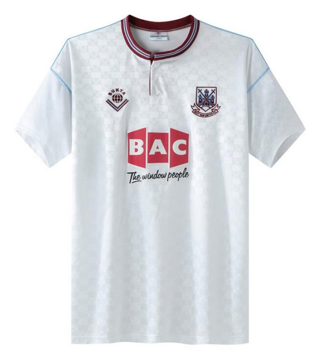 Retro West Ham United 1989-90 Away Soccer Jersey