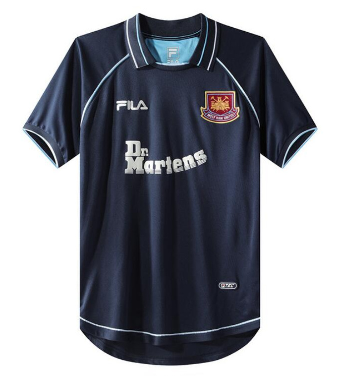 Retro West Ham United 1999-2001 3rd Away Soccer Jersey