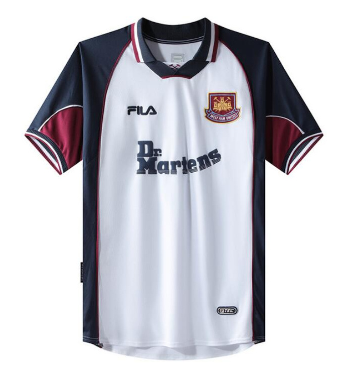 Retro West Ham United 1999-2001 Away Soccer Jersey