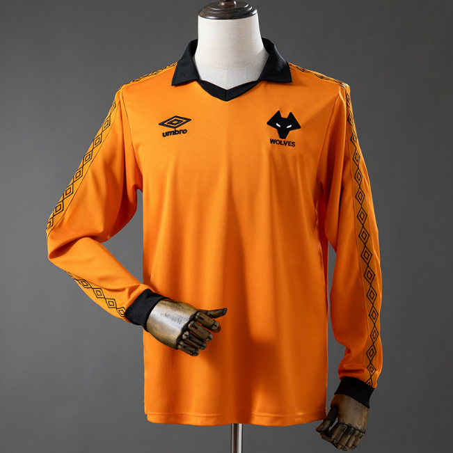 Retro Wolves 1980-81 Home Long Sleeve Soccer Jersey