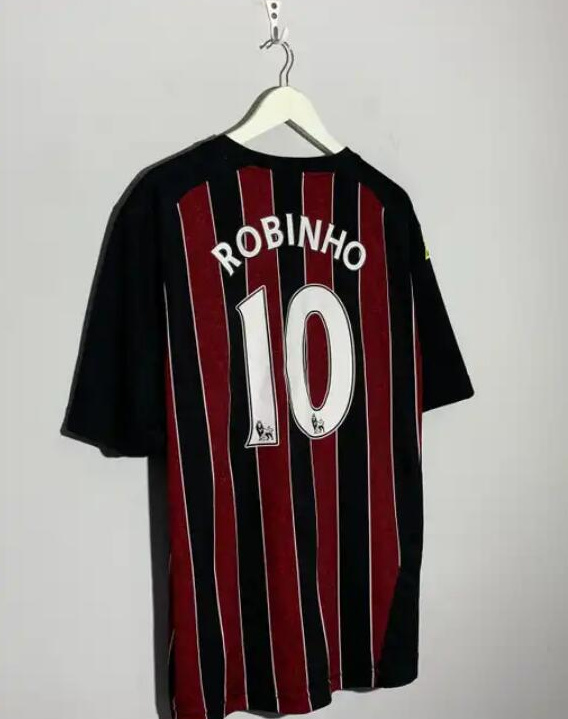 Robinho #10 Retro Manchester City 2008-09 Away Soccer Jersey
