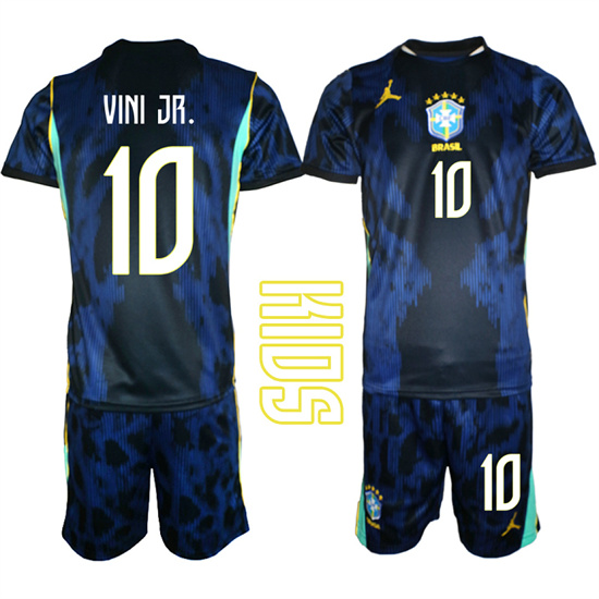 Youth Brazil #10 VINI JR. National Team FIFA x World Cup 2026 Away On Field Jersey