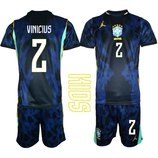 Youth Brazil #2 VINICIUS National Team FIFA x World Cup 2026 Away On Field Jersey