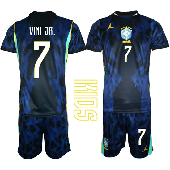 Youth Brazil #7 VINI JR National Team FIFA x World Cup 2026 Away On Field Jersey