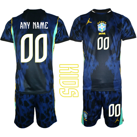 Youth Brazil Custom Any Name And Number National Team FIFA x World Cup 2026 Away On Field Jersey