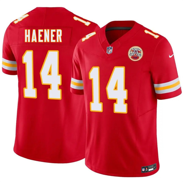 Men’s Kansas City Chiefs #14 Jake Haener Red 2026 F.U.S.E. Vapor Untouchable Limited Football Stitched Jersey