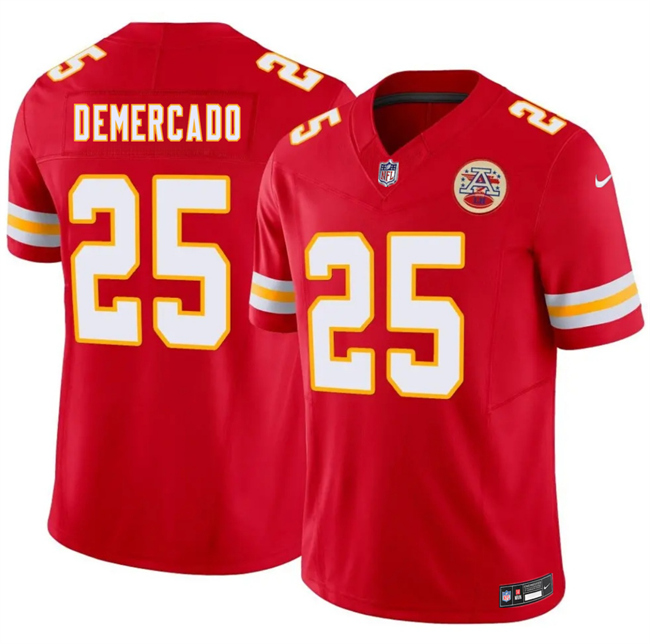 Men’s Kansas City Chiefs #25 Emari Demercado Red 2026 F.U.S.E. Vapor Untouchable Limited Stitched Football Jersey
