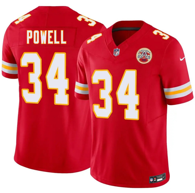 Men’s Kansas City Chiefs #34 ShunDerrick Powell Red 2026 F.U.S.E. Vapor Untouchable Limited Stitched Football Jersey
