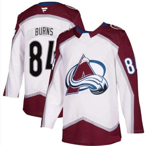 Men's Colorado Avalanche #84 Brent Burns Fanatics Burgundy White Away Jersey