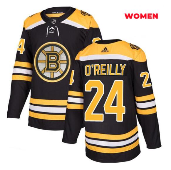 Women Boston Bruins #24 Terry O'Reilly Adidas Home Black Jersey