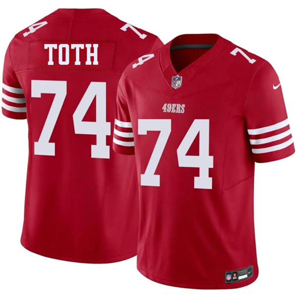 Men's San Francisco 49ers #74 Brett Toth Red 2026 F.U.S.E. Vapor Untouchable Limited Football Stitched Jersey
