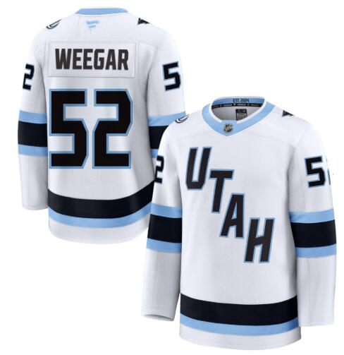 Men's Mackenzie Weegar Utah Mammoth #52 Fanatics White Away Premium Jersey