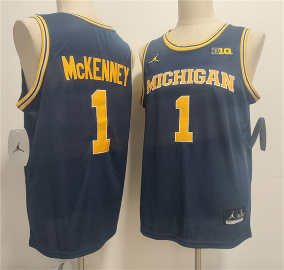 Men's Michigan Wolverines #1 Trey McKenney Navy 2026 Vapor Limited Stitched Football Jersey