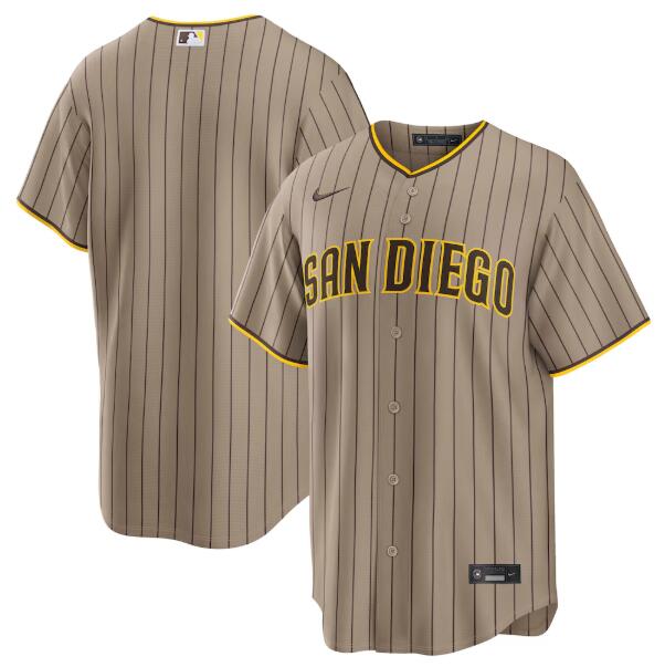 Men's San Diego Padres Blank Tan Nike Sand Alternate Replica Jersey