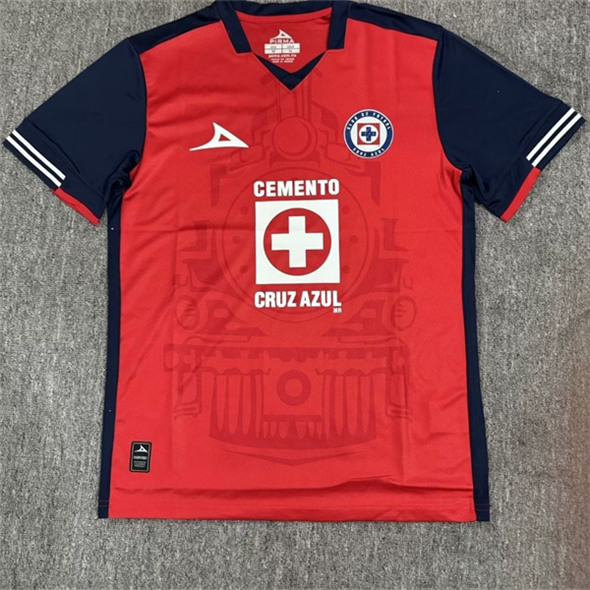 Retro Cruz Azul 2025-26 Red Away Soccer Jersey
