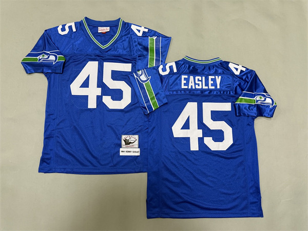 Men's  Kenny Easley #45 Royal Seattle Seahawks Throwback Jerseys