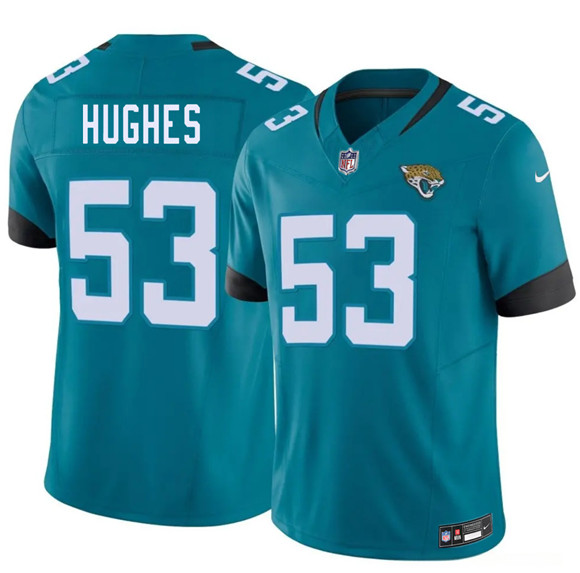 Men's Jacksonville Jaguars #53 Parker Hughes Teal 2026 Draft F.U.S.E. Vapor Untouchable Limited Football Stitched Jersey