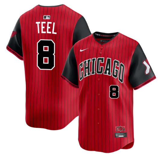 Men's Kyle Teel #8 Chicago White Sox 2025 City Connect Limited Stitched Jersey by NIKE