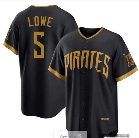 Men's Brandon Lowe #5 Pittsburgh Pirates 2026 City Connect Stadium Black Alternate Team Jersey