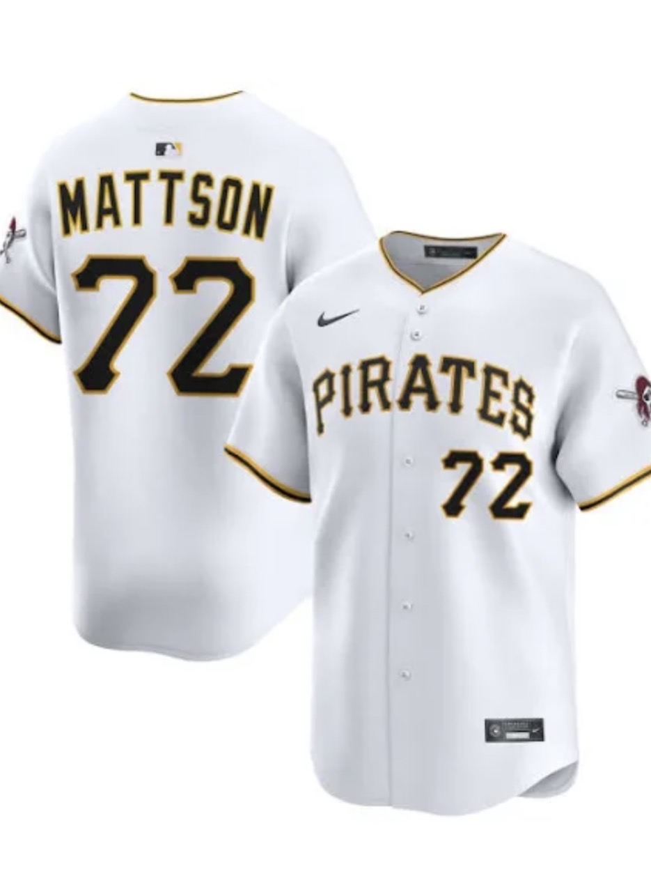 Men's Pittsburgh Pirates #72 Isaac Mattson White Limited Coolbase Stitchec Jersey