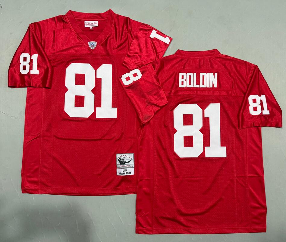 Men's Arizona Cardinals #81 Anquan Boldin Red Throwback M&N Stitched Football Jersey