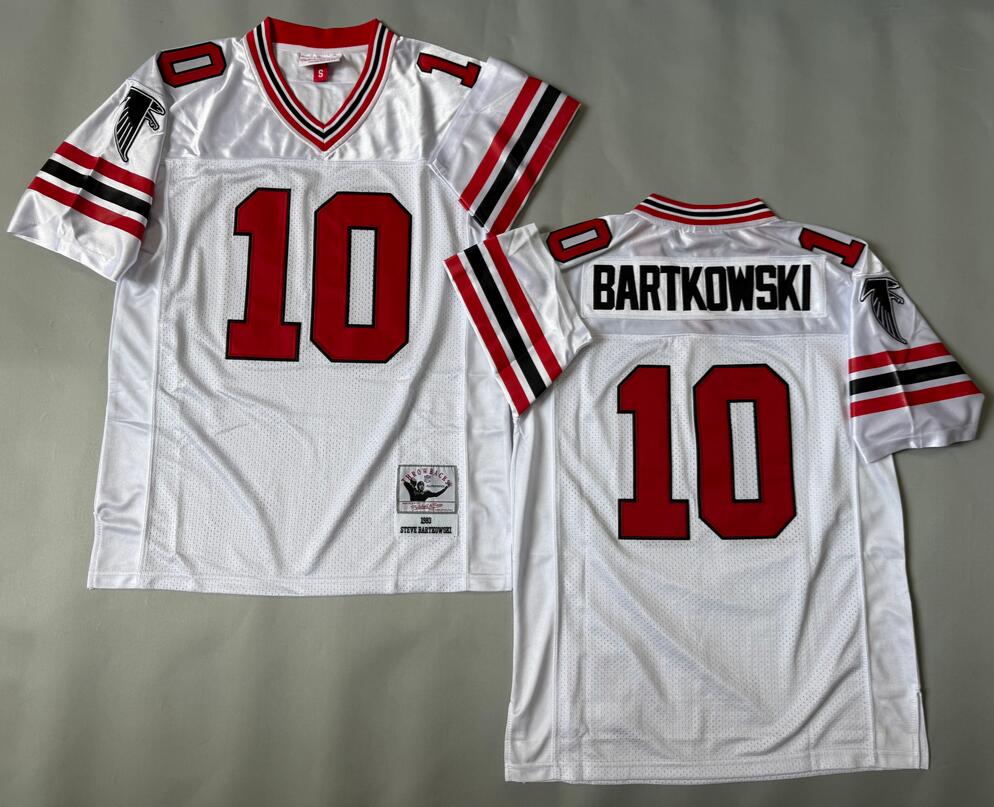 Men's Atlanta Falcons #10 Steve Bartkowski White 1983 Throwback Jersey