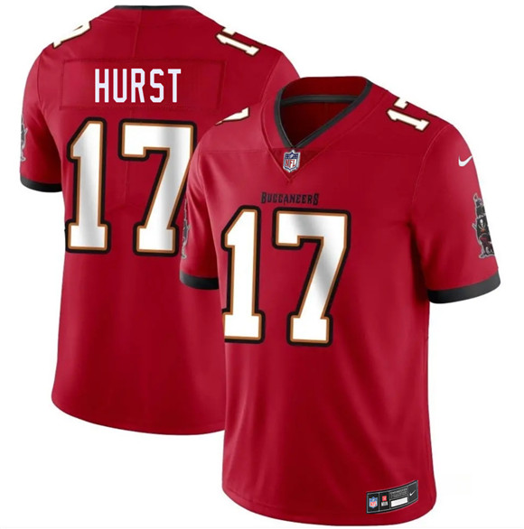 Men's Tampa Bay Buccaneers #17 Ted Hurst Red 2026 Draft Vapor Limited Football Stitched Jersey