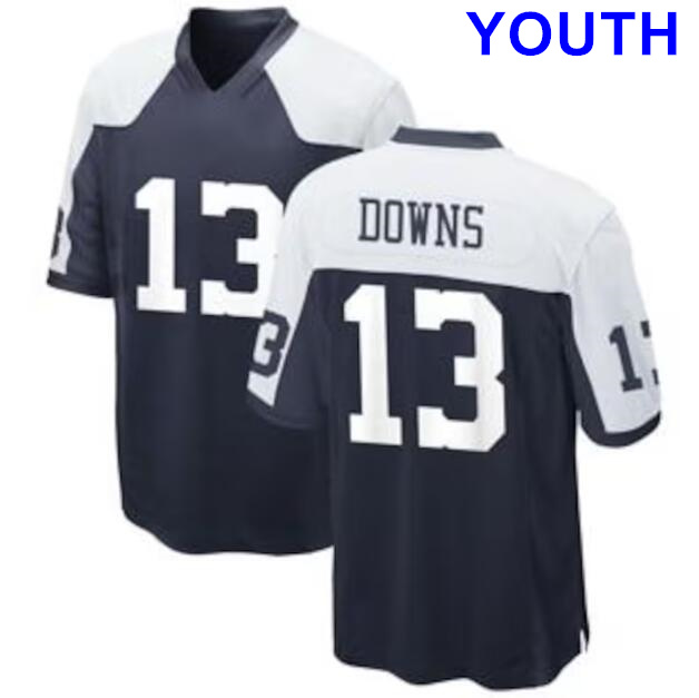 Youth Dallas Cowboys Caleb Downs #13 Nike Navy Blue Alternate 2026 NFL Game Thanksgiving Jersey