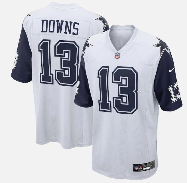 Men's Dallas Cowboys Caleb Downs #13 Nike White Alternate 2026 NFL Game Jersey