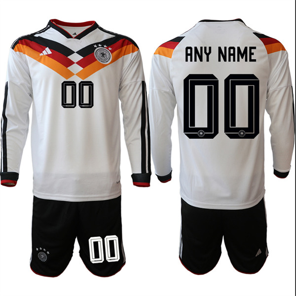 Men's Germany Custom National Team Long Sleeve FIFA x World Cup 2026 Home On Field Jersey