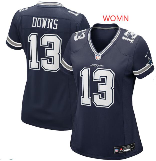 Women's Dallas Cowboys #13 Caleb Downs Nike Navy Game Jersey