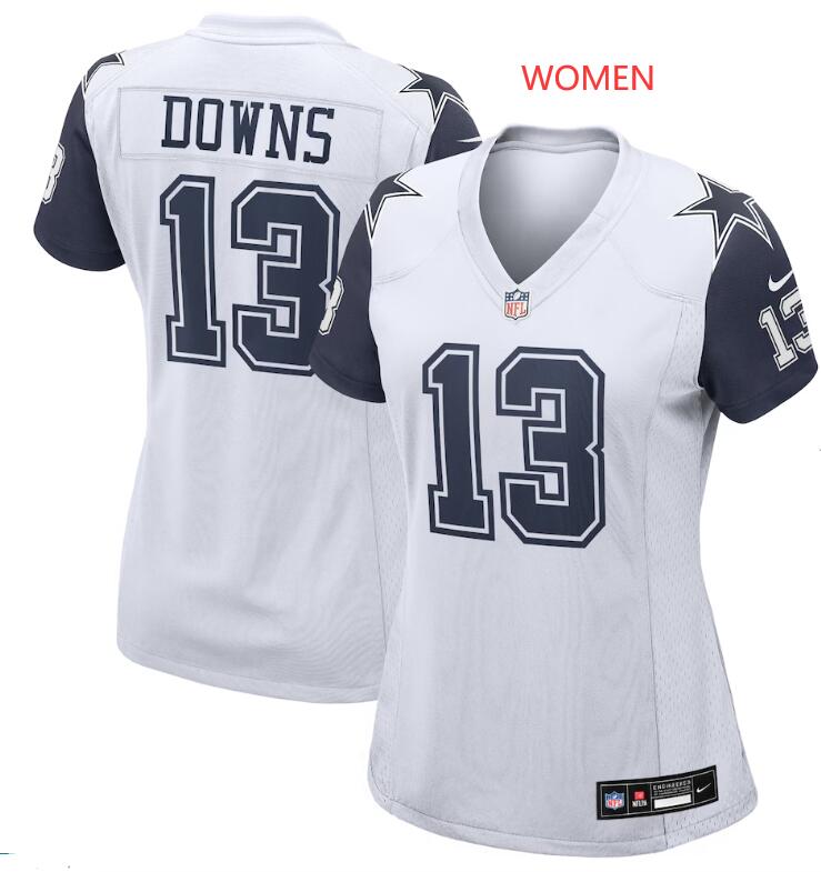 Women's Nike Caleb Downs White Dallas Cowboys #13 Alternate Game Jersey