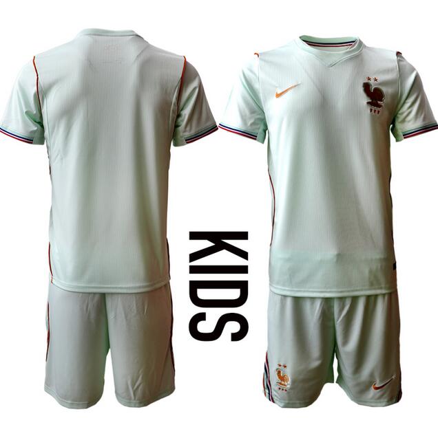 Youth France National Team FIFA x World Cup 2026 Away Green On Field Kids Jersey