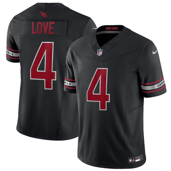 Men's Arizona Cardinals #4 Jeremiyah Love Black 2026 Draft F.U.S.E. Vapor Untouchable Limited Football Stitched Jersey