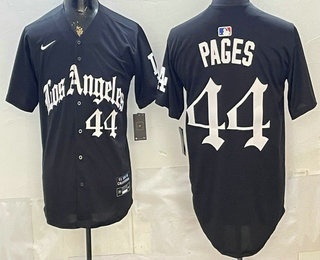 Men's Los Angeles Dodgers #44 Andy Pages Black Gothic Edition Vapor Premier Limited Stitched Jersey