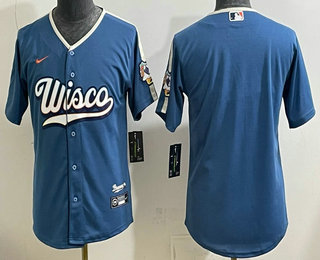 Youth Milwaukee Brewers Blank Blue 2026 City Connect Stadium Jersey