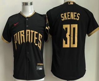 Youth Pittsburgh Pirates #30 Paul Skenes Black 2026 City Connect Stadium Jersey