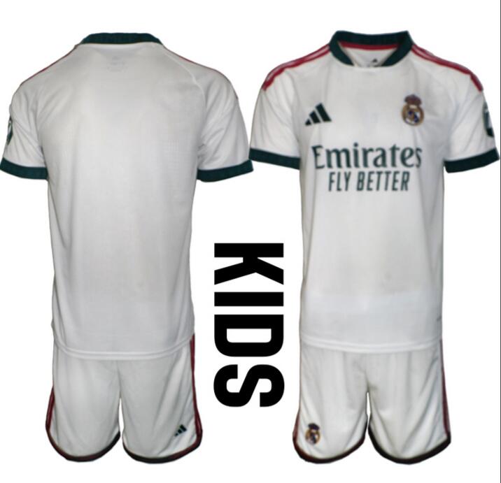Kids Real Madrid 2026-27 Home White Soccer Suit Youth Jerseys